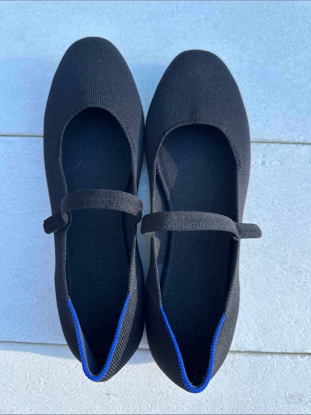 Rothy’s black Mary Jane Ballet Flats with Strap